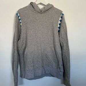 adidas Gray Hoodie with Blue Accents